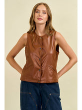 Load image into Gallery viewer, Chestnut Leather Vest