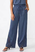 Load image into Gallery viewer, Black Lace Wide Leg Pants