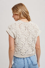 Load image into Gallery viewer, Bluivy Natural Short Sleeve Textured Top