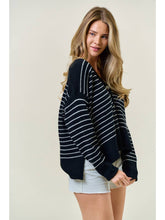 Load image into Gallery viewer, Black Striped Cardi