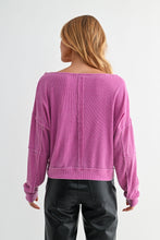 Load image into Gallery viewer, Orchid Pink Waffle Pullover