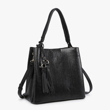 Load image into Gallery viewer, Olivia Black Snakeskin Purse