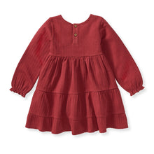 Load image into Gallery viewer, Red Ribbed Kid + Baby Dress