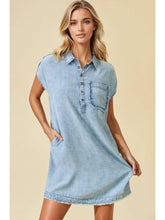 Load image into Gallery viewer, Tencel Short Sleeve Dress