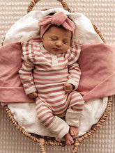 Load image into Gallery viewer, Rose Stripe Organic Growsuit - Baby