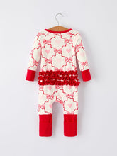 Load image into Gallery viewer, Bow + Heart Baby Pants Romper