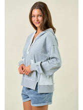 Load image into Gallery viewer, Grey Reversed Fabric Hoodie