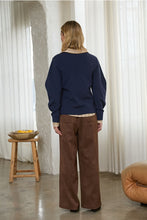 Load image into Gallery viewer, Navy Knit Cardigan