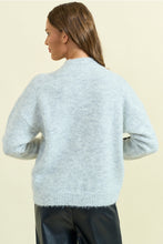 Load image into Gallery viewer, Grey Flower Applique Sweater