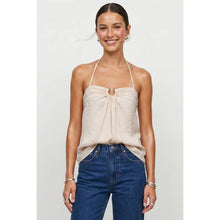 Load image into Gallery viewer, Naked Zebra Papyrus Ring Halter Top