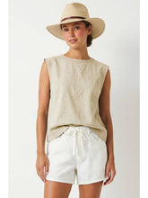 Load image into Gallery viewer, Naked Zebra Oatmeal Pleat Back Tank