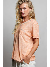 Load image into Gallery viewer, POL Coral Stitched Neck Tee