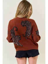 Load image into Gallery viewer, Rust Cheetah Cardigan