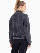Load image into Gallery viewer, Black Cropped Waffle Jacket
