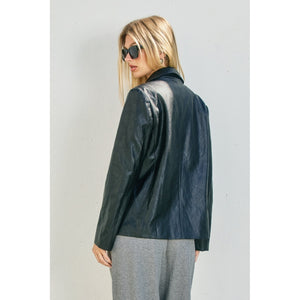 Black Vegan Leather Jacket