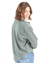 Load image into Gallery viewer, Simply Southern Jade Textured Collared Top
