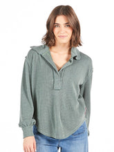 Load image into Gallery viewer, Simply Southern Jade Textured Collared Top

