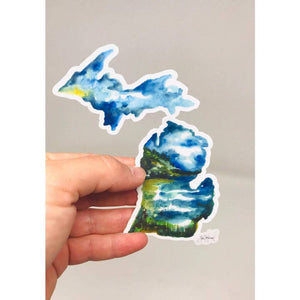 MI Watercolor Decal