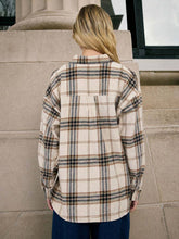 Load image into Gallery viewer, Khaki Boxy Plaid Top

