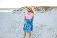 Load image into Gallery viewer, Blue + Pink Floral Dress - Kids
