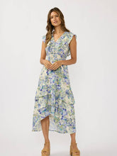 Load image into Gallery viewer, Lovestitch Lilac + Green Tiered Layered Dress
