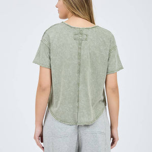 Sage V-Neck Tee