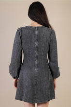 Load image into Gallery viewer, Charcoal Washed Mini Dress
