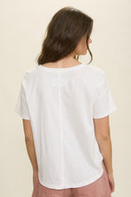 Load image into Gallery viewer, White Cotton U-Hem Tee
