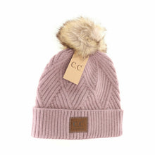 Load image into Gallery viewer, Diagonal Pom Hat
