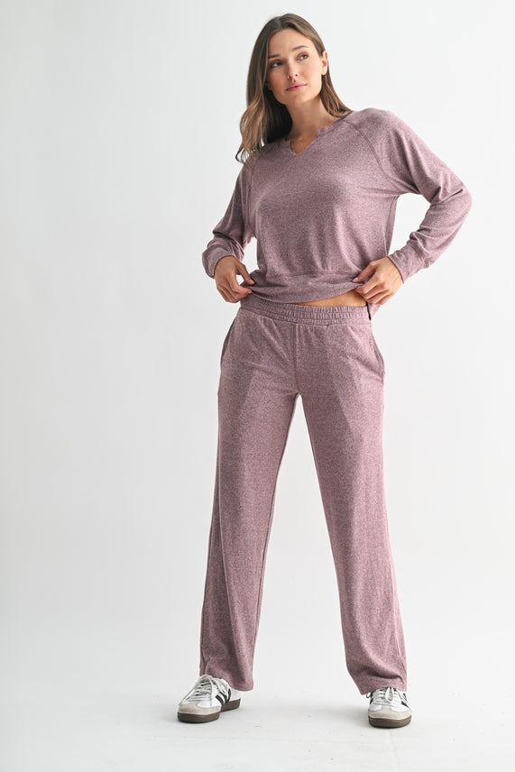 Plum Brushed Top