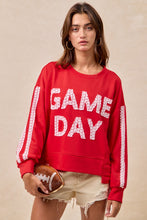 Load image into Gallery viewer, Red Lace Game Day Sweatshirt
