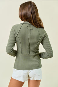 Green Half Zip Top