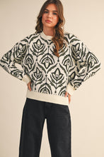 Load image into Gallery viewer, Olive Floral Pattern Sweater
