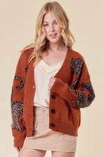 Load image into Gallery viewer, Rust Cheetah Cardigan - Plus
