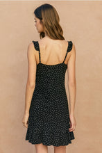 Load image into Gallery viewer, B+W Polka Dot Mini Dress
