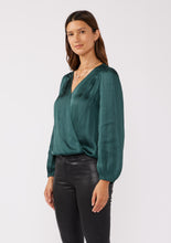 Load image into Gallery viewer, Teal Surplice Top
