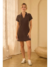 Load image into Gallery viewer, Skies are Blue Espresso Modal Polo Dress
