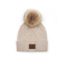 Load image into Gallery viewer, Diagonal Pom Hat
