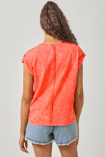 Load image into Gallery viewer, Mystree Tomato Washed Slouchy Tee
