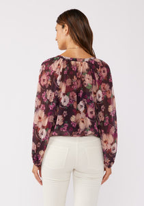 Plum Floral Top