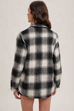Load image into Gallery viewer, B+W Plaid Shacket
