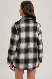 B+W Plaid Shacket