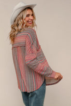 Load image into Gallery viewer, Rust Mixed Stripe Top
