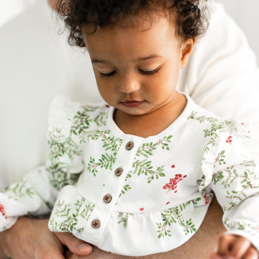 Holiday Snowflakes Jumpsuit - Baby