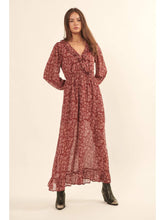 Load image into Gallery viewer, Rosewood Floral Chiffon Maxi
