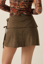 Load image into Gallery viewer, Faux Suede Chocolate Skort
