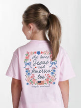 Load image into Gallery viewer, Southern Comfort Loves Jesus + America Tee - Kids
