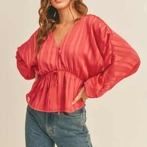 Ruby Gathered Top