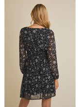 Load image into Gallery viewer, B+W Chiffon Floral Dress
