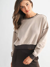 Load image into Gallery viewer, Espresso Trim Sweatshirt
